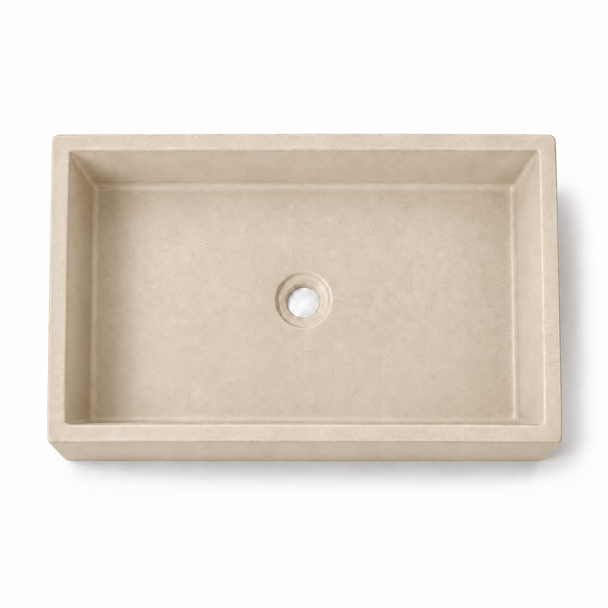 Bribri concrete sink in Hueso, corrected deep top view