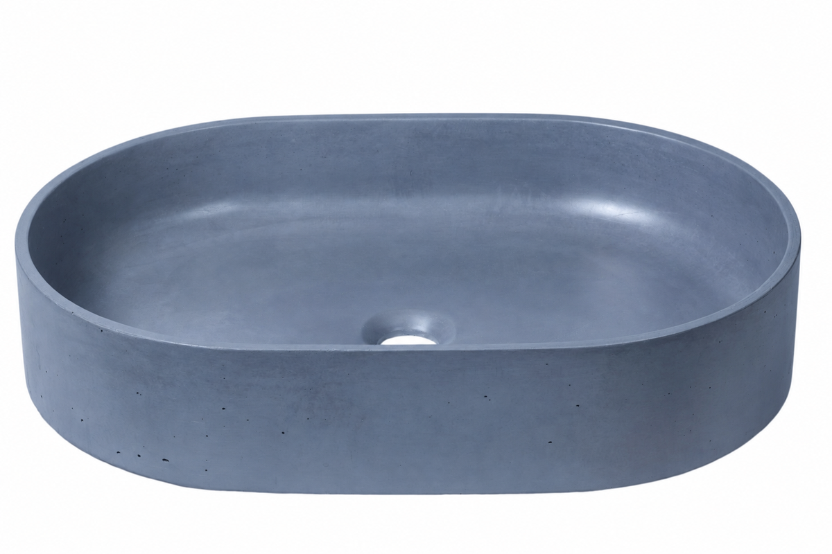Bribri concrete sink in Indigo on white — color visualization