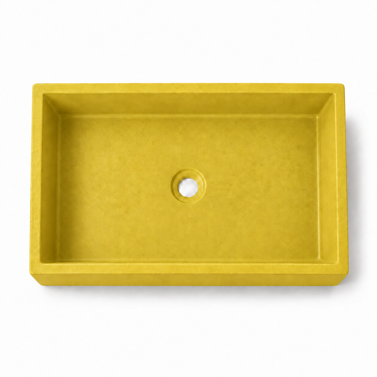 Bribri concrete sink in Sol, corrected deep top view