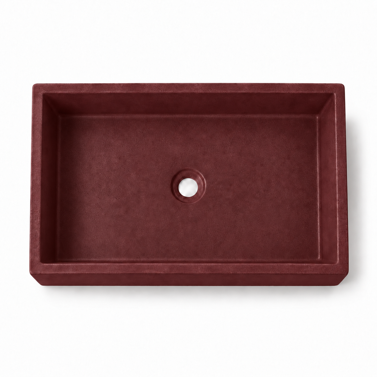 Bribri concrete sink in Vino, corrected deep top view