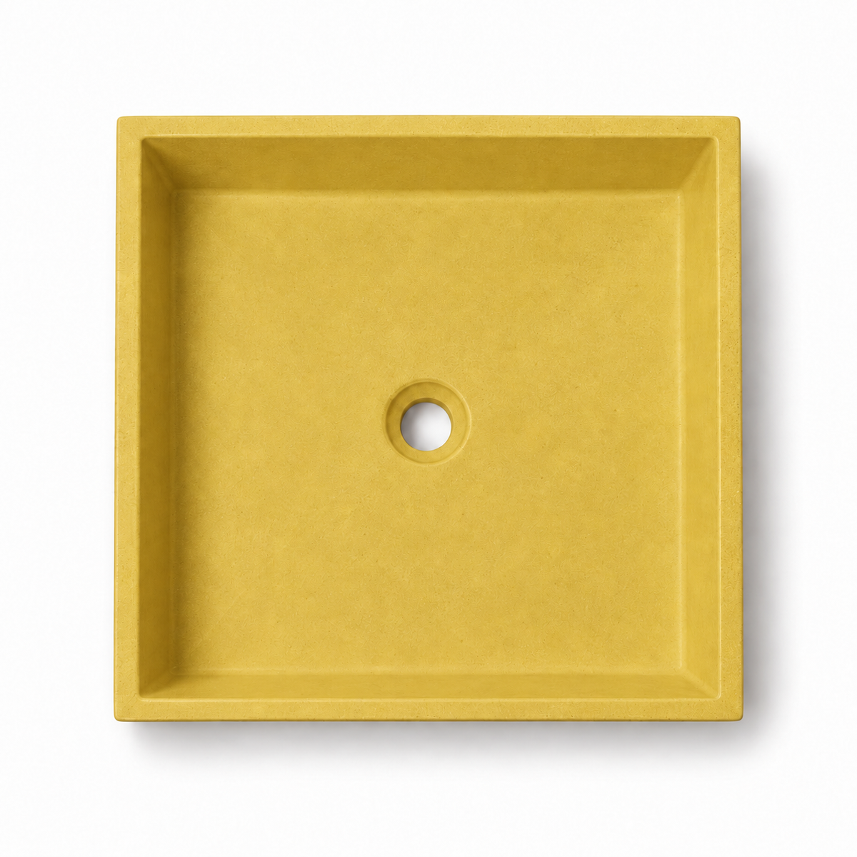 Cuadra concrete sink in Sol on white — color visualization